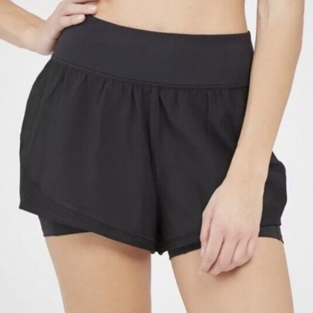 Spanx Lined Performance Shorts, Large, Black. - image 1